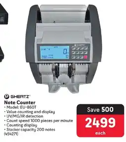 Makro GHERTZ Note Counter offer