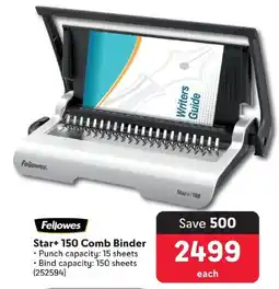 Makro Fellowes Star+ 150 Comb Binder offer