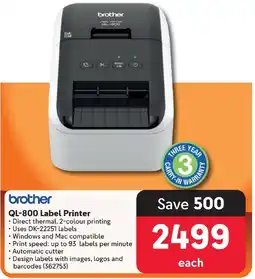 Makro Brother QL-800 Label Printer offer