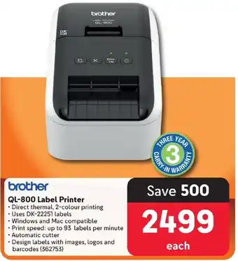 Makro Brother QL-800 Label Printer offer