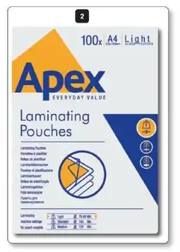 Makro A4 Apex Laminating Pouches 75 Micron offer