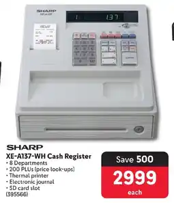 Makro SHARP XE-A137-WH Cash Register offer