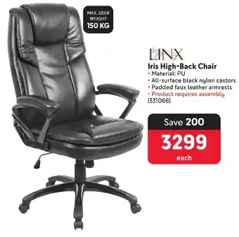 Makro LINX Iris High-Back Chair offer