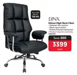 Makro LINX Edison High-Back Chair offer