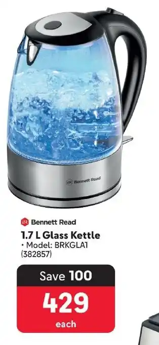 Makro Bennett Read Glass Kettle offer