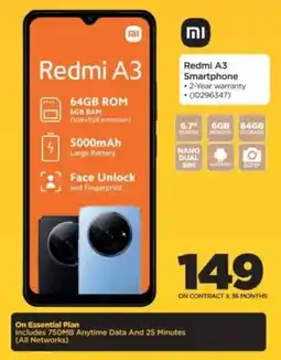 HiFi Corp Redmi A3 Smartphone offer