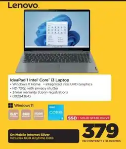 HiFi Corp Lenovo IdeaPad 1 Intel Core i3 Laptop offer