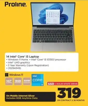 HiFi Corp Proline 14 Intel Core i5 Laptop offer