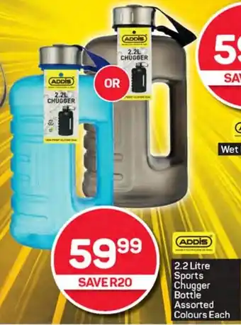 Pick n Pay Hypermarket ADDIS Sports Chugger Bottle Assorted Colours Each offer