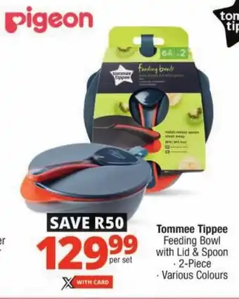 Checkers Tommee Tippee Feeding Bowl with Lid & Spoon offer