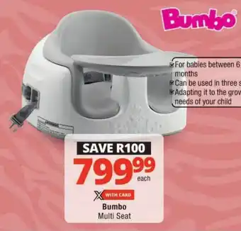 Checkers Bumbo Multi Seat offer