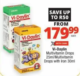 Checkers Vi-Daylin Multivitamin Drops/Multivitamin Drops with Iron offer