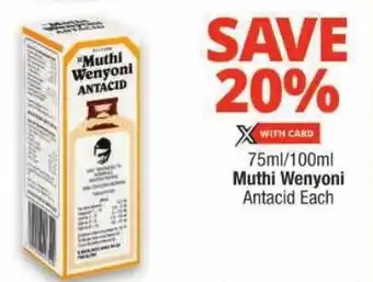 Checkers Muthi Wenyoni Antacid Each offer