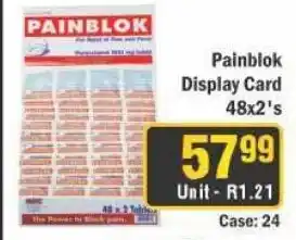 J&E Cash and Carry Painblok Display Card offer