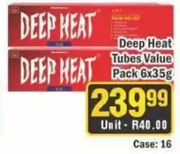 J&E Cash and Carry Deep Heat Tubes Value Pack offer