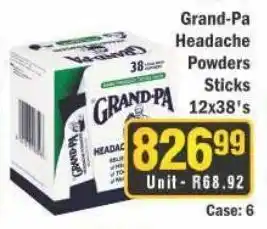 J&E Cash and Carry Grand-Pa Headache Powders Sticks offer