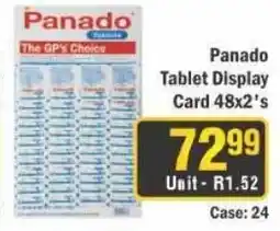 J&E Cash and Carry Panado Tablet Display Card offer