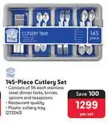 Makro 145-Piece Cutlery Set-Per Set offer