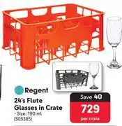 Makro Regent 24's Flute Glasses In Crate-Per Crate offer