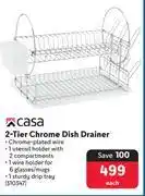 Makro Casa 2-Tier Chrome Dish Drainer-Each offer