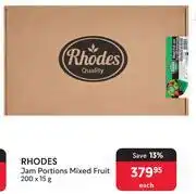 Makro Rhodes Jam Portions Mixed Fruit-200 x 15g Each offer