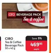 Makro Ciro Tea & Coffee Beverage Pack-50 x 40g Each offer