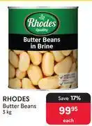 Makro Rhodes Butter Beans-3Kg Each offer