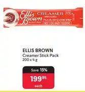 Makro Ellis Brown Creamer Stick Pack-200 x 4g Each offer