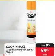 Makro 0Cook n Bake Original Non Stick Spray-500ml Each offer