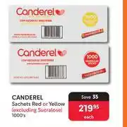 Makro Canderel Sachets Red Or Yellow-1000's Each offer