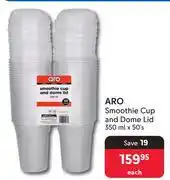 Makro Aro Smoothie Cup & Dome Lid-350ml x 50's Each offer