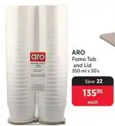 Makro Aro Fomo Tub & Lid-350ml x 50's Each offer