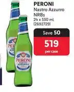 Makro Peroni Nastro Azzurro NRBs-24 x 330ml Per Case offer