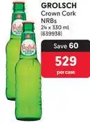 Makro Grolsch Crown Cork NRBs-24 x 330ml Per Case offer