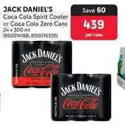 Makro Jack Daniel's Coca Cola Spirit Cooler Or Coca Cola Zero Cans-24 x 300ml Per Case offer