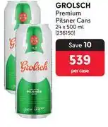 Makro Grolsch Premium Pilsner Cans-24 x 500ml Per Case offer