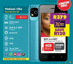 Shoprite Mobicel Vibe Smartphone 3G offer