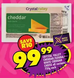 Shoprite Crystal valley cheddar/gouda/ white cheddar cheese all variants offer