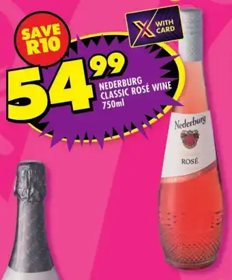 Shoprite Nederburg classic rosé wine offer