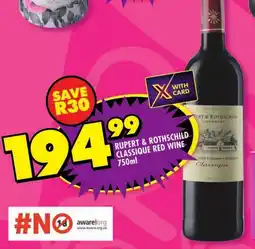 Shoprite Rupert & rothschild classique red wine offer