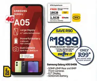 Pick n Pay Hypermarket Samsung Galaxy A05 64GB offer