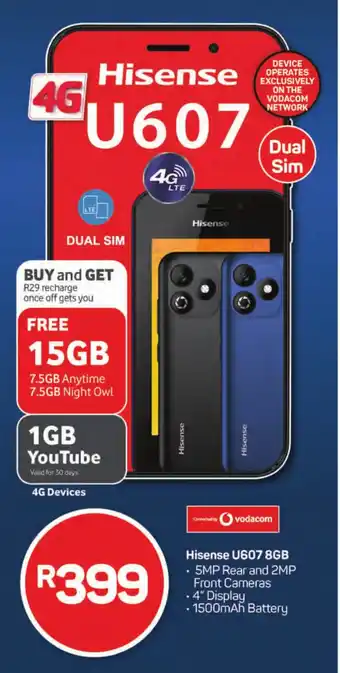 Pick n Pay Hypermarket Hisense U607 8GB offer