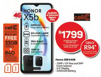 Pick n Pay Hypermarket Honour X5B 64GB offer