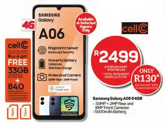 Pick n Pay Hypermarket Samsung Galaxy A06 64GB offer