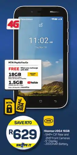 Pick n Pay Hypermarket Hisense U964 16GB offer