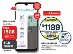 Pick n Pay Hypermarket Nokia 120-4G 64GB offer