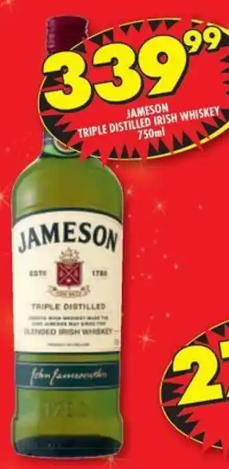 Shoprite Liquor Jameson triple distilled irish whiskey offer