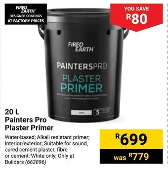 Builders Warehouse FIRED EARTH Painters Pro Plaster Primer offer