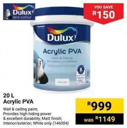 Builders Warehouse Dulux Acrylic PVA offer