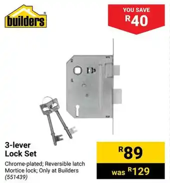 Builders Warehouse 3-lever Lock Set offer